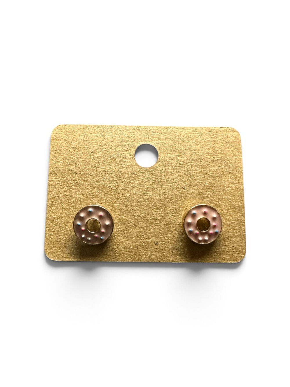 Pink Donut Stud Earrings